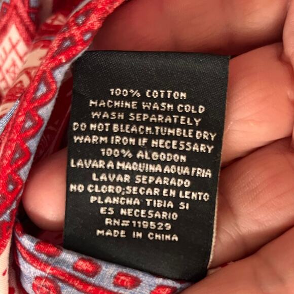 El General 1901 Mens Western Shirt Rodeo Black Red Size S/M? Cowboy Southwestern - Picture 2 of 3